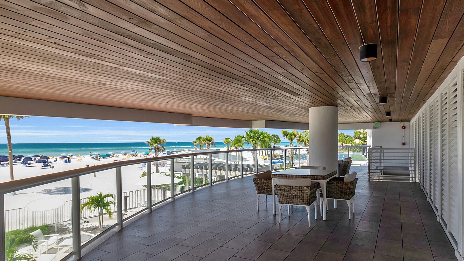 Gulf-facing terrace at Ten35 Seaside